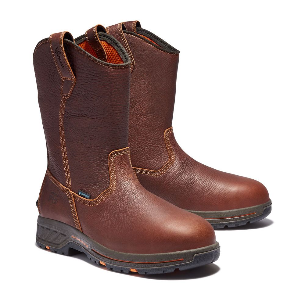 Bocanci De Muncă Timberland Barbati Maro - Pro® Helix Hd Soft Toe Pull-On - Romania - YFCOLS765